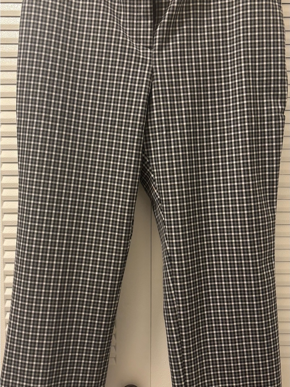 Women’s Black & White Checked Dress Pants